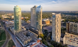The Bowie developed by Endeavor Real Estate Group has plans for a 350,000+ s.f. high rise mixed use project with 358 apartments, office and retail. General Contractor is Harvey Cleary Builders.